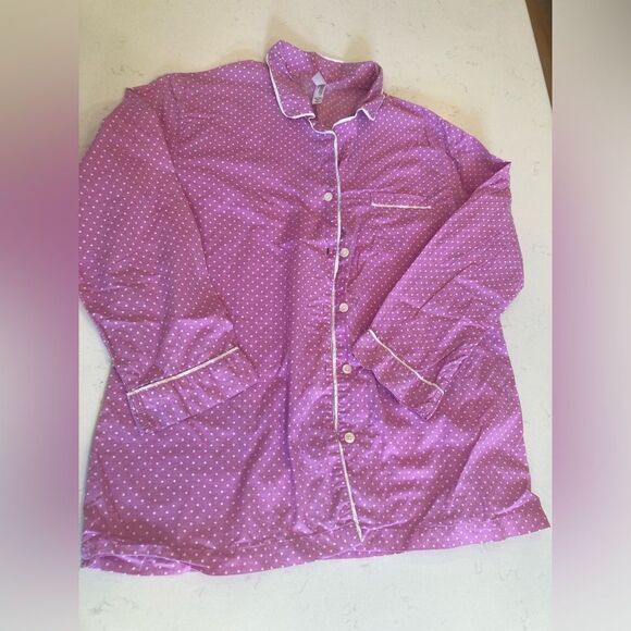 GAP Body 100% Cotton Pink White Polka Dot Girly Balletcore Sleep Set Size XL - Picture 3 of 11